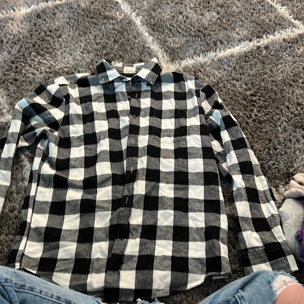black and white flannel